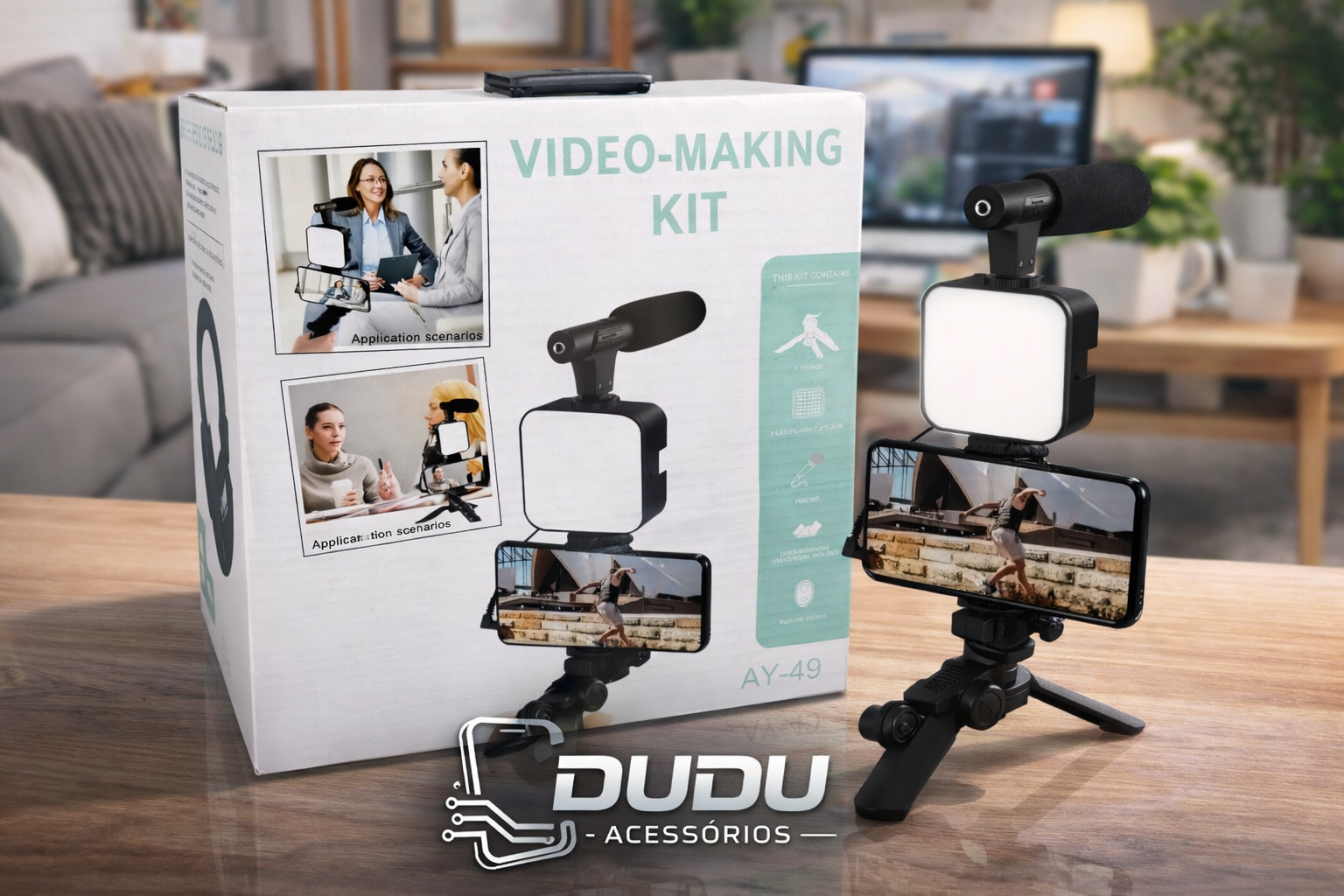 Kit de Gravação para Celular AY-49 Video-Making Kit